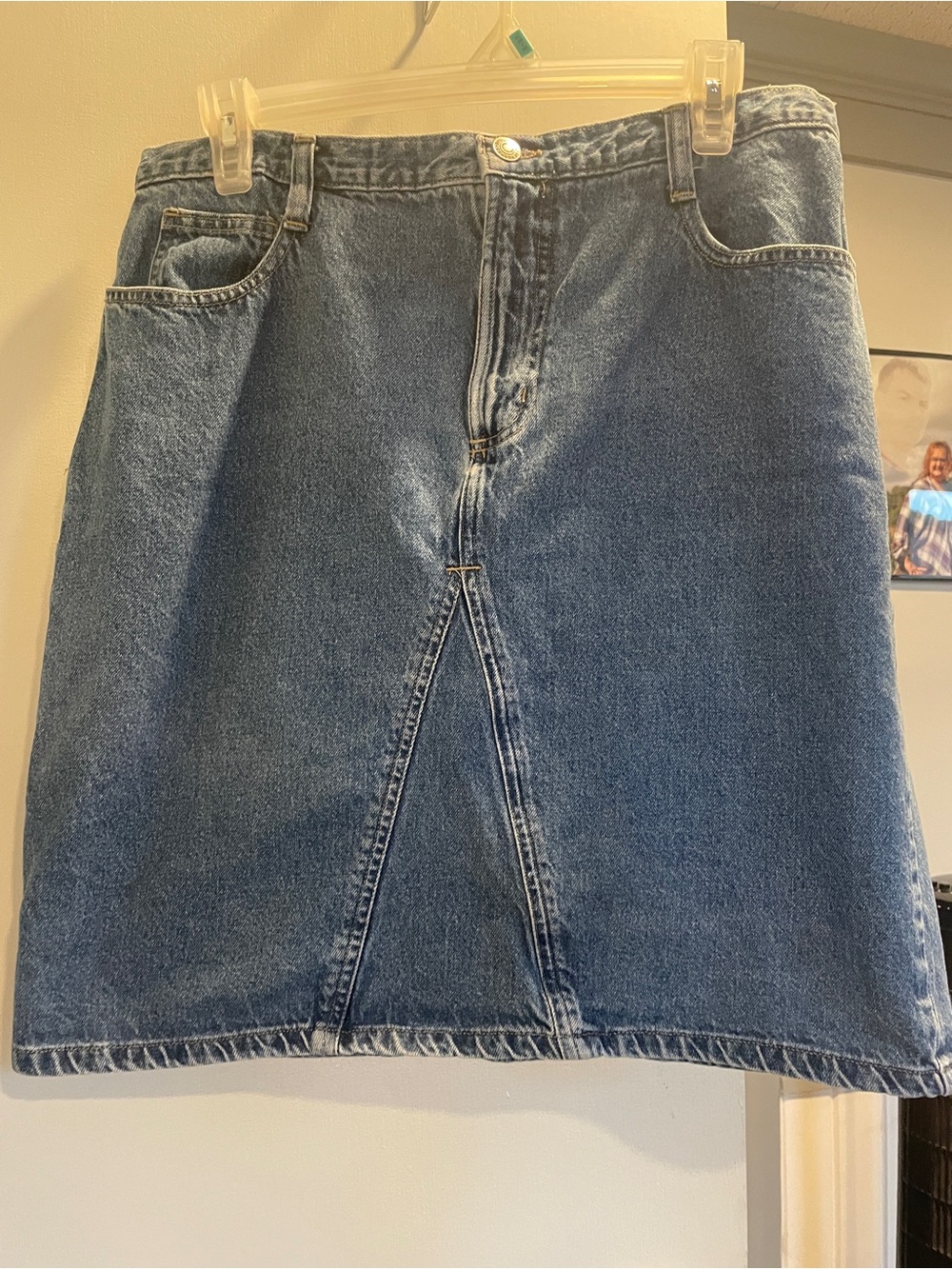 Bay Studio Classic Blue Denim A-Line  Skirt size 12